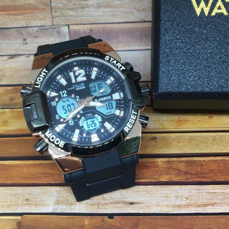 jam tangan pria D Force Rantai Double Time DFDTRM005