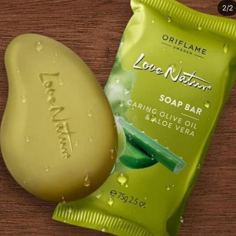 Love Nature Soap bar Olive Oil &amp; Aloe Vera, Mint &amp; Raspberry