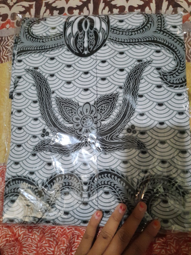 Kuncoro Sukma Kemeja Batik Pria Lengan Panjang Slimfit Katun Printing Hem Baju Seragam Kantor Modern