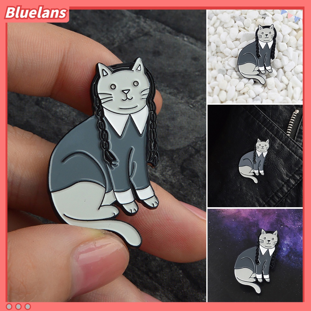 Bros Pin Enamel Bentuk Kucing Lucu Untuk Dekorasi Pakaian