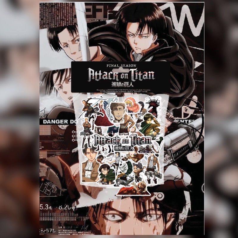 

[29 PCS STICKERS] Stickers Attack On Titans untuk laptop, hp, dll sudah dicutting