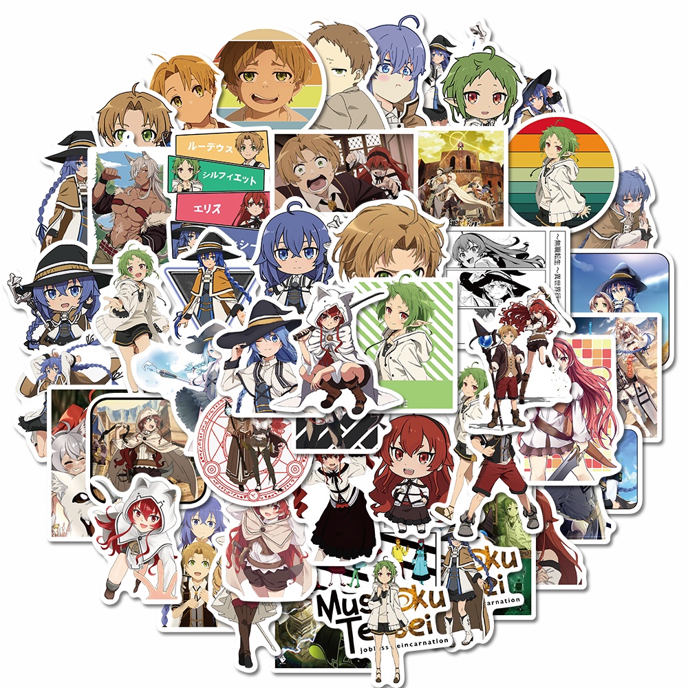 50 Pcs Stiker Motif Kartun Anime Reincarnation Tahan Air Untuk Dekorasi Laptop Anak