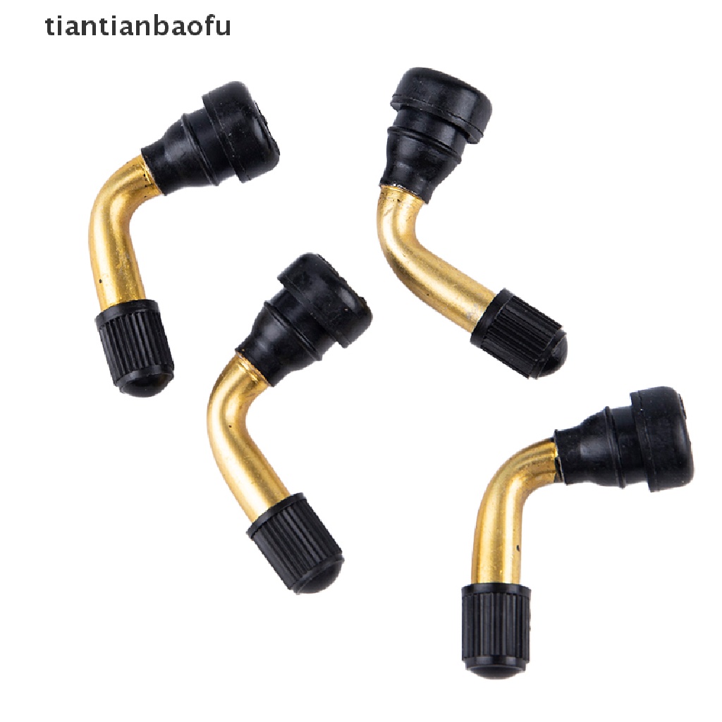 [tiantianbaofu] 4Pcs Rubber Angle Valve For Tubeless Tires Nipple For Tubeless Disc Wheel Nipple Boutique