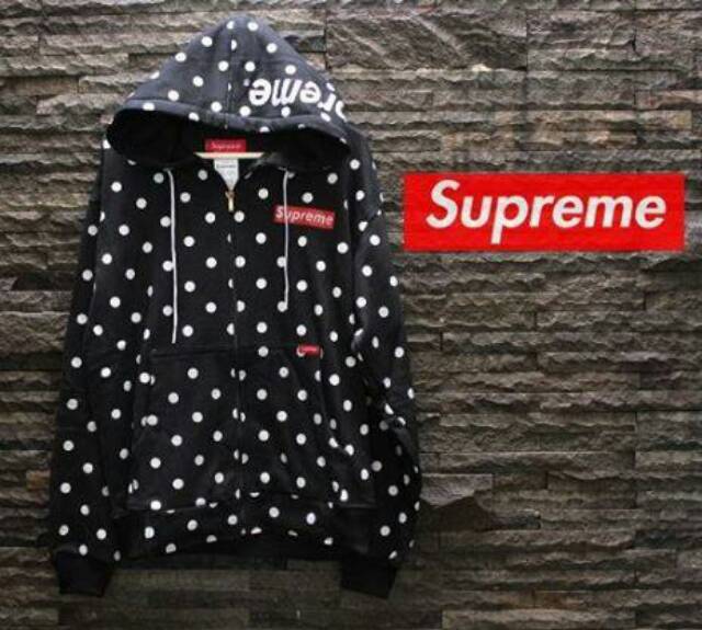 Jaket pria supreme polkadot jaket cowok