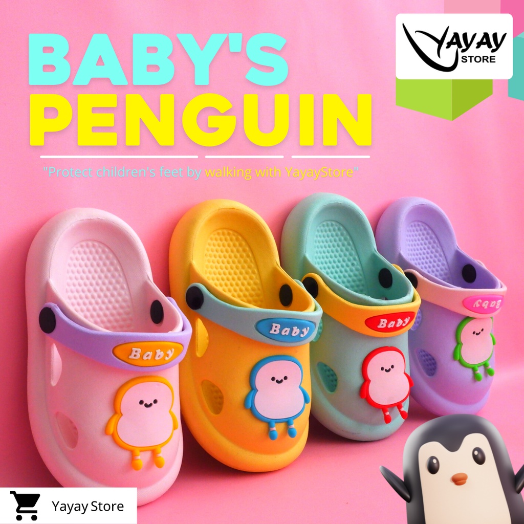 Sandal Kodok Anak Anak  Sendal Kodok  New Arivval Sendal Anak Anak  Sendal Bapaw  Sendal Motif Pinguin