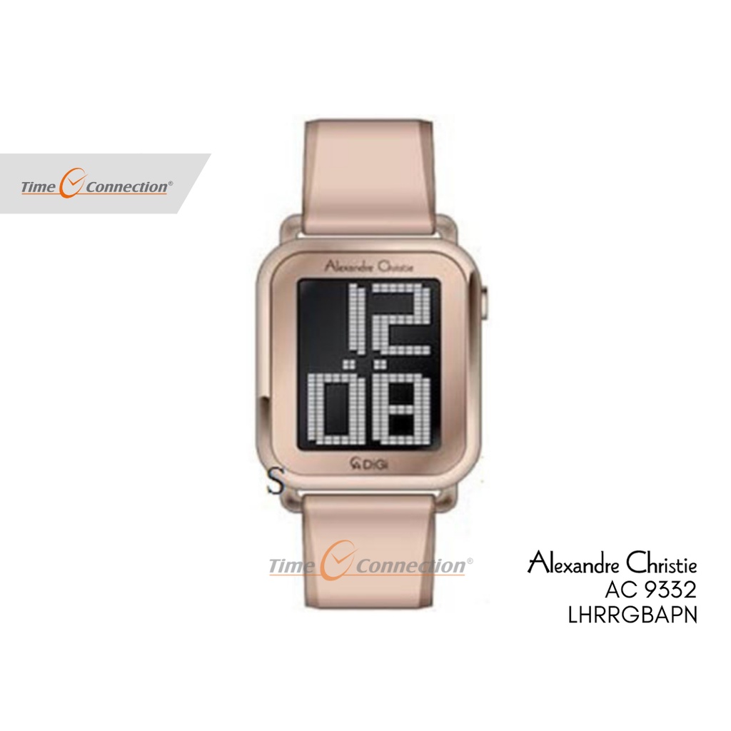 Alexandre Christie AC 9332 LHRRGBAPN Pink Original / Jam Tangan Wanita Karet / Stainless Steel LH RR