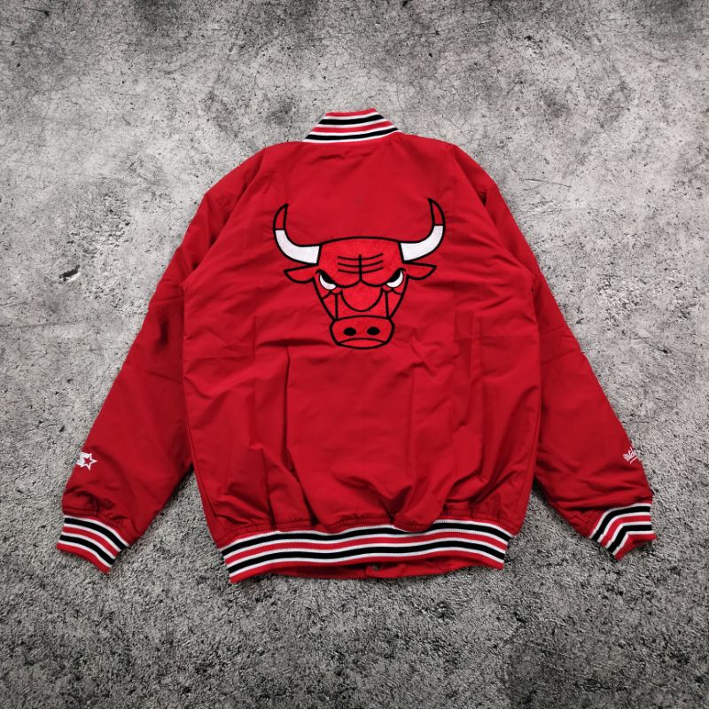 VARSITY CHICAGO BULLS RED FULL BORDIR AUTHENTIC PREMIUM FULLTAG &amp; LEBEL