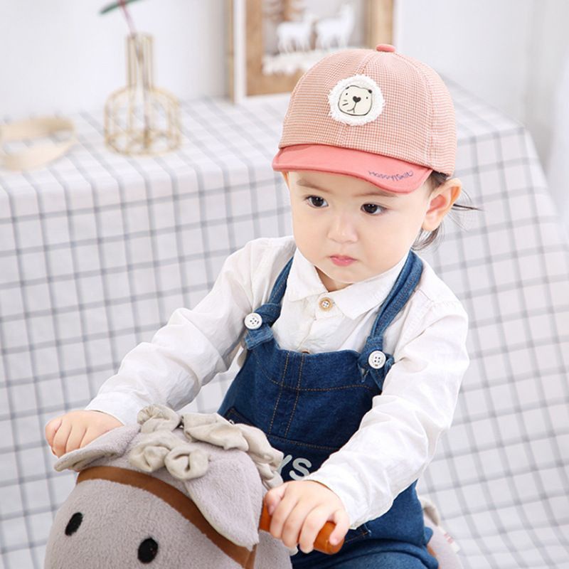 Topi baseball bayi Happy Lion cartoon singa lucu import