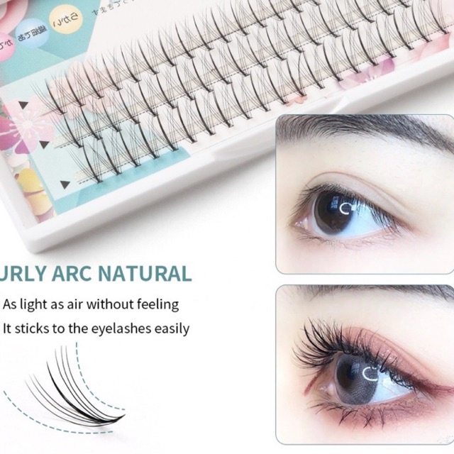 THINKERBELL 03 - EYELASH THAILAND KOREAN SINGLE CLUSTER - Professional Eyelash Extension Fans Premade Fishtail A Shape Spike Lashes Fluffy Eyelash Kit for Beauty Makeup