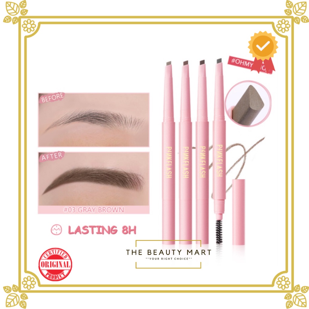 [BPOM] PINKFLASH OhMyEmoji Automatic Eyebrow Pencil Lasting 8 hours Waterproof Pigmented