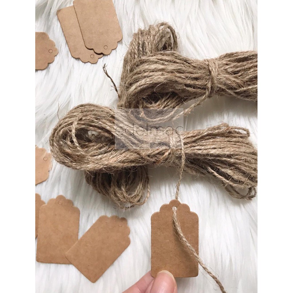 

Tali Goni | Tali Rami ply Serat Natural Sticker Handmade Gift Tag Handy Craft DIY