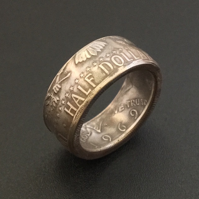 Cincin Koin Perak Silver Half Dollar JFK