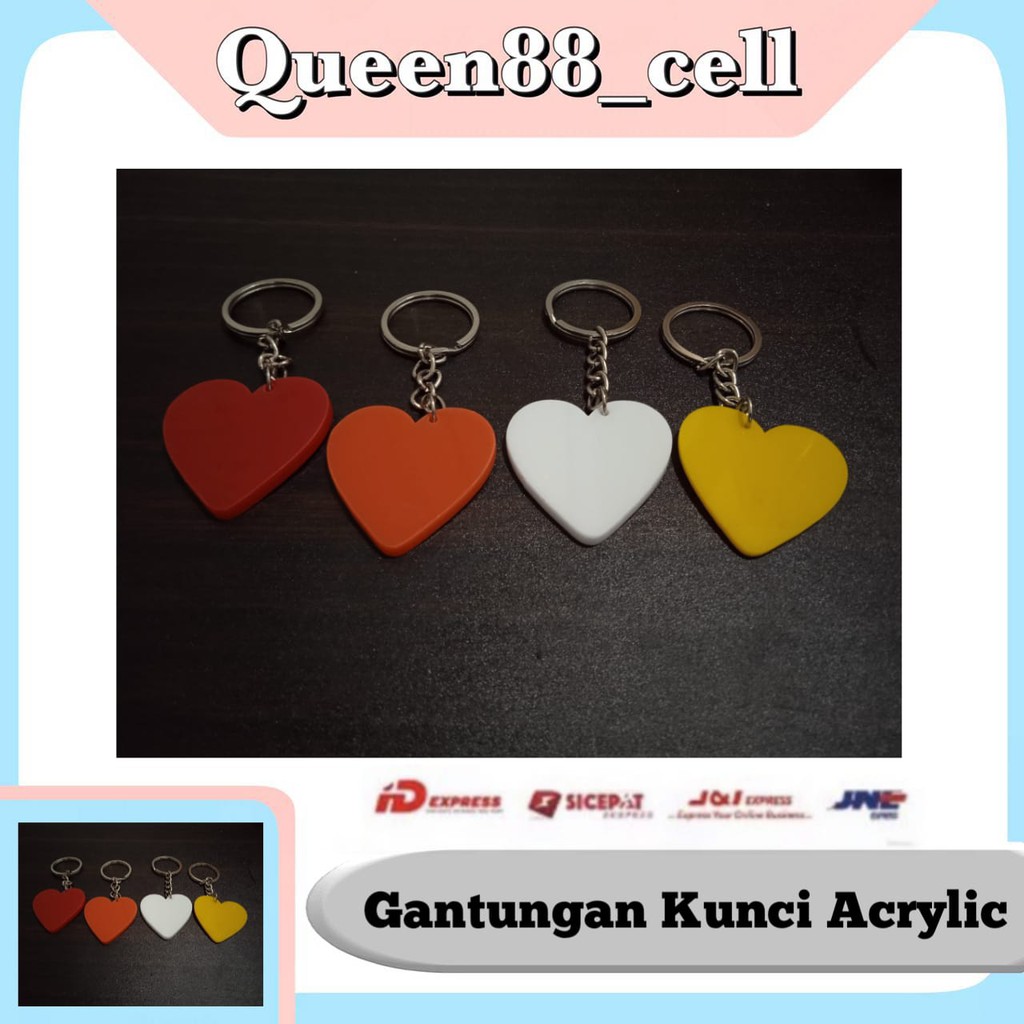 Souvenir Gantungan Kunci Acrylic Love