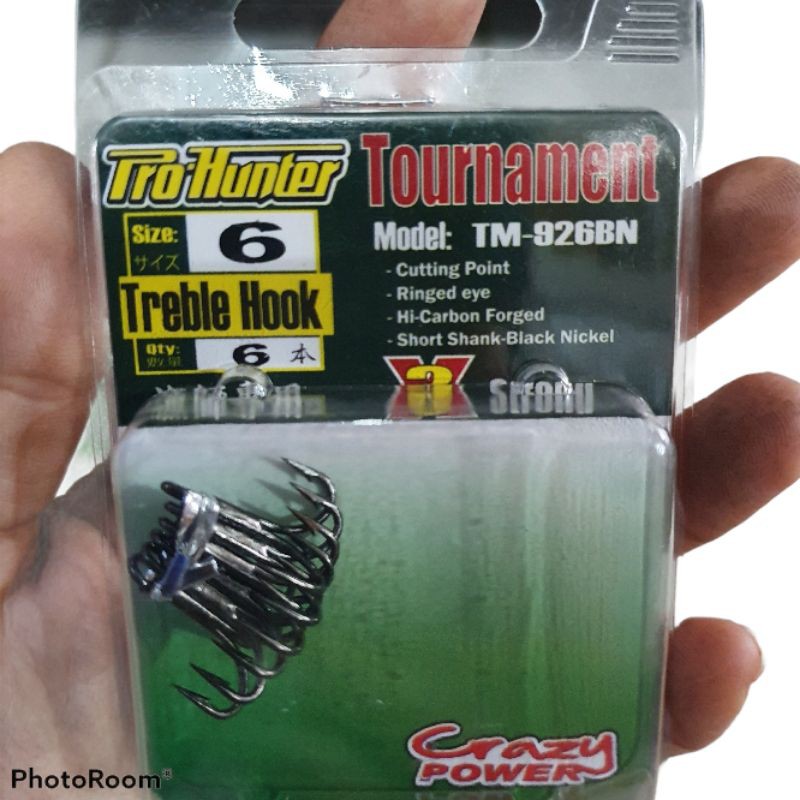 TREBLE HOOK PRO HUNTER 826 BN no. 1, 4 , 6, 8, 1/0