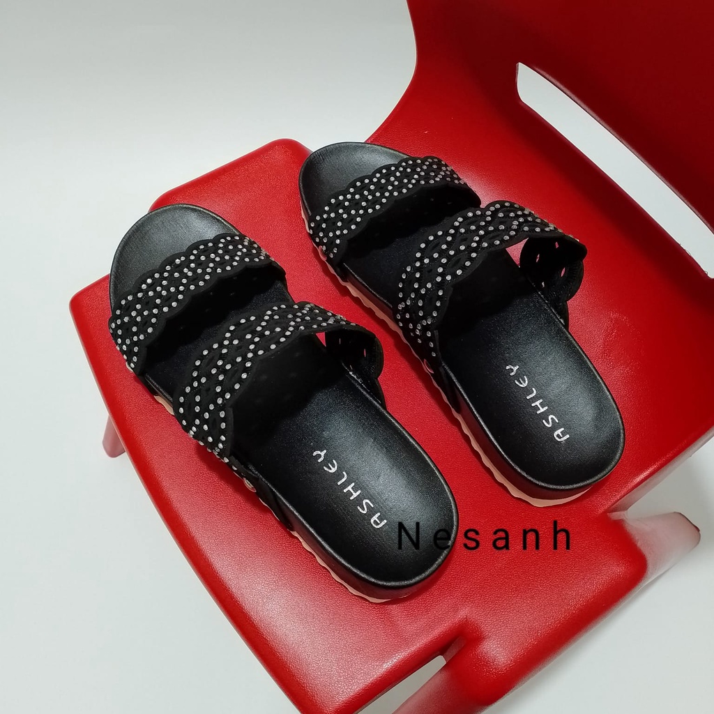 Sandal Wanita Terbaru Double Strap Variasi Payet Sandal Birken Wanita NESANH - DIMITRI