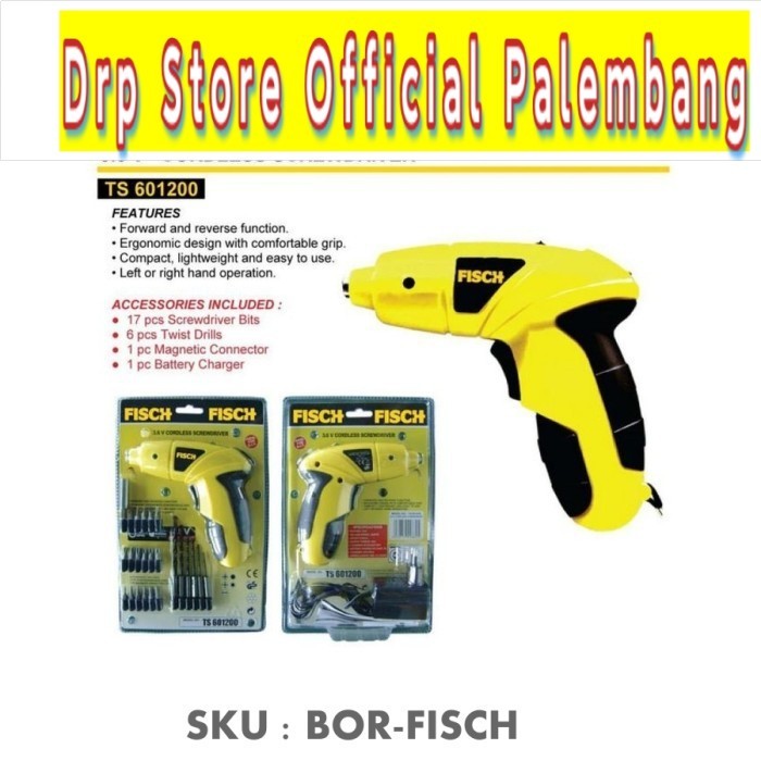 Bor Cordless / Cordless Drill FISCH Mata Bor Mata Obeng Set