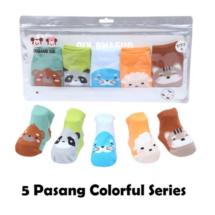 Set 5 pasang Kaos kaki bayi korean style fashion ankle socks import Colorful 5Pcs Kaos Kaki CBKS VC