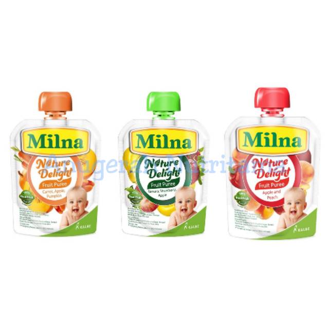 Milna Nature Delight Fruit Puree 80gr Shopee Indonesia