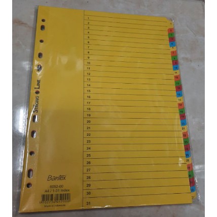 

Bantex Divider & Indexes A4 1-31 (31 Pages) 6052