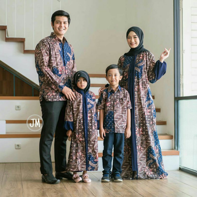 Maura Couple -  Baju Batik Couple Keluarga Ibu Ayah Anak Ori Ndoro Jowi DNT Garansi Termurah Shopee