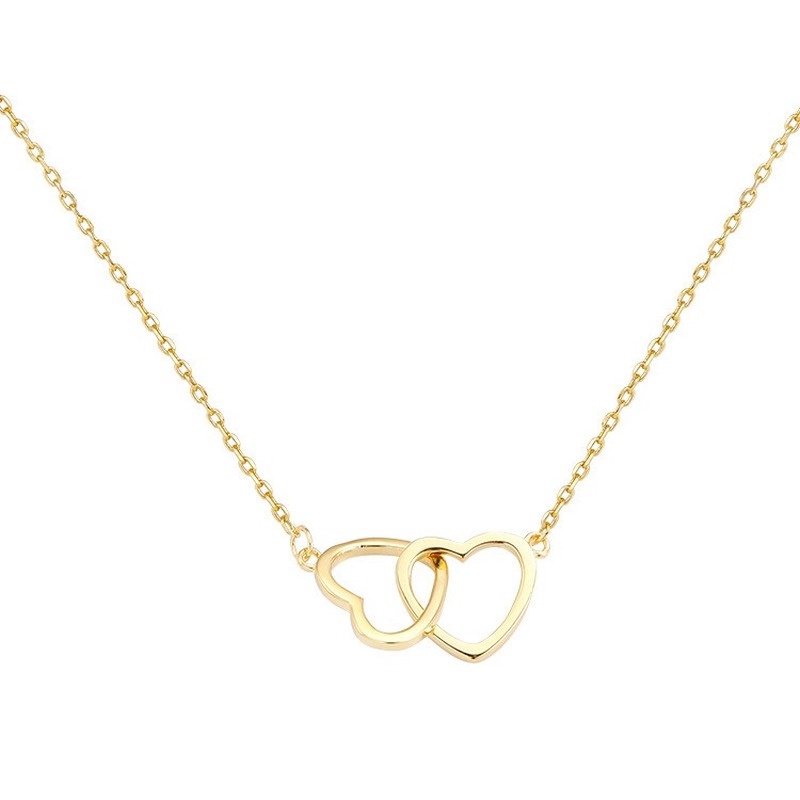 Double Ring Heart-Shaped Simple Fashion Necklace