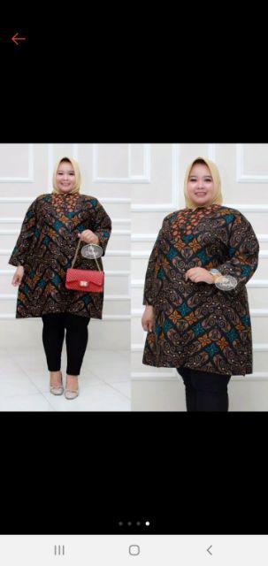 Tunik Batik Kombinasi Jumbo Ekslusif Xxl Xxxl