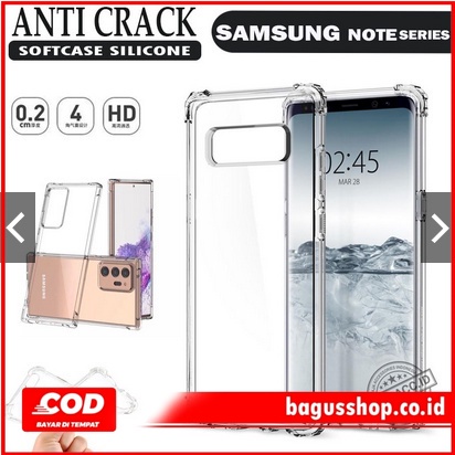 Anti Crack Samsung Note 9 10+ Soft Case Silikon Bening For Samsung Note 9 Samsung Note 10+ Anti Crack