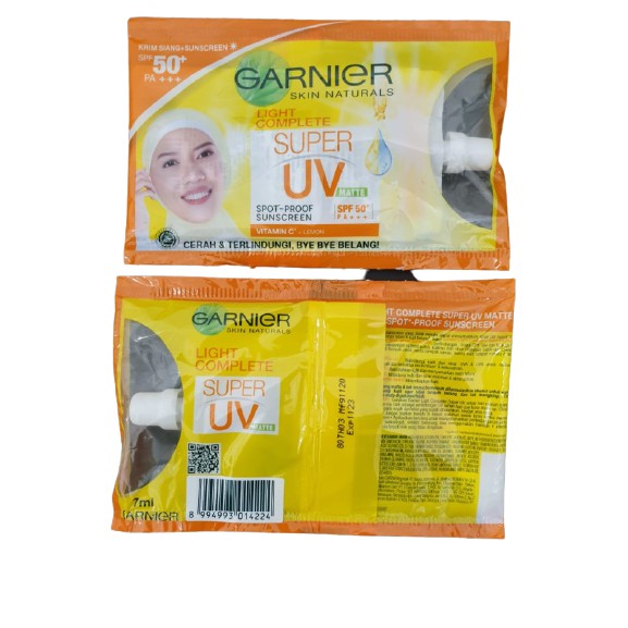 Garnier Super UV spot proof Sunscreen SPF 50/PA+++ Sachet 7ml