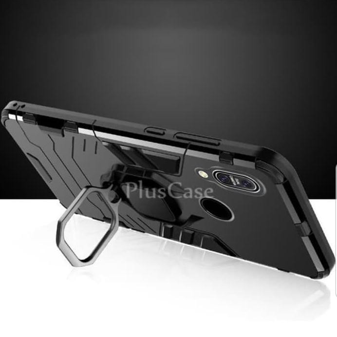 ZENFONE MAX PRO M1 CASE IRON ARMOR + RING ASUS ZENFONE MAX PRO M1 HITAM