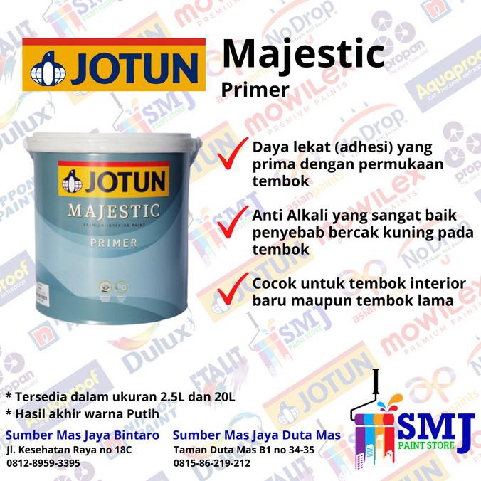 Jual Cat Dasar Tembok Interior Jotun MAJESTIC PRIMER Kemasan 2,5L ...