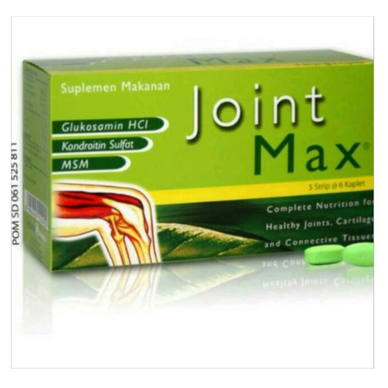 Jual JOINT MAX GLUCOSAMIN + CHONDROITIN SULFAT + MSM ISI 30 KAPLET