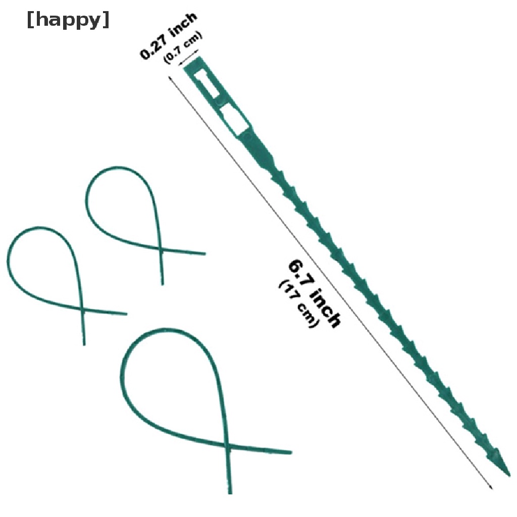 HA 50pcs Adjustable Plastic Plant Cable Ties Reusable Cable Ties for Tree Climbing ID