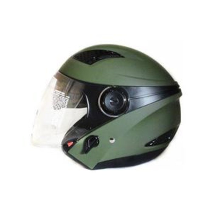 helm ZEUS 610 matt green army doff hijau dop zs610 z610