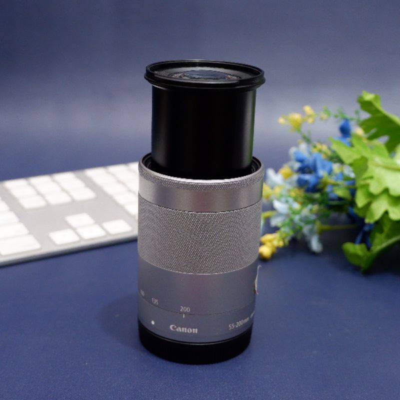 Lensa Canon 55-200mm F4.5 IS STM For Kamera Mirrorless - Tele Zoom  Like New