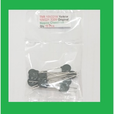 Qty 10 Pcs TNR 10V221K Varistor 10V221 220V Original Nippon Chemicon