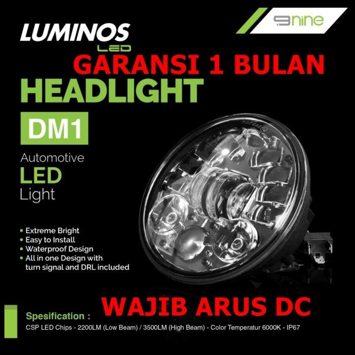 Lampu Led Depan Motor 9Nine Luminos Daymaker Custom Harley 5.75 Inch