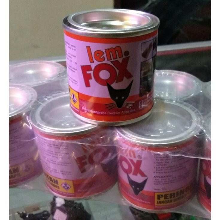 

Lem Fox 70g untuk kulit karet kayu karpet vinyl busa 70 gram g