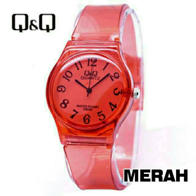 Ready Jam Tangan Wanita Q&amp;Q Jelly Murah Transparan Rubber