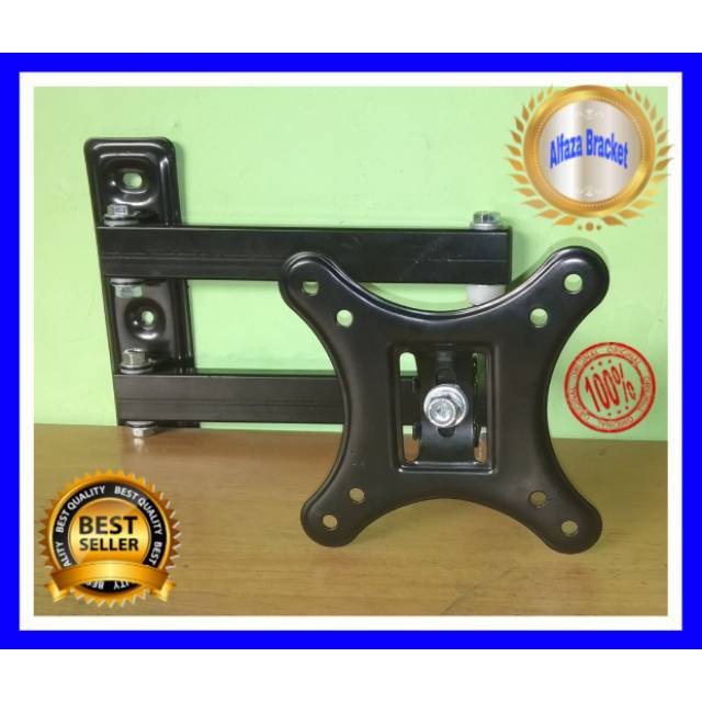 Bracket tv monitor Lcd Led 10&quot;~ 27&quot; model lengan bisa gerak 4 arah