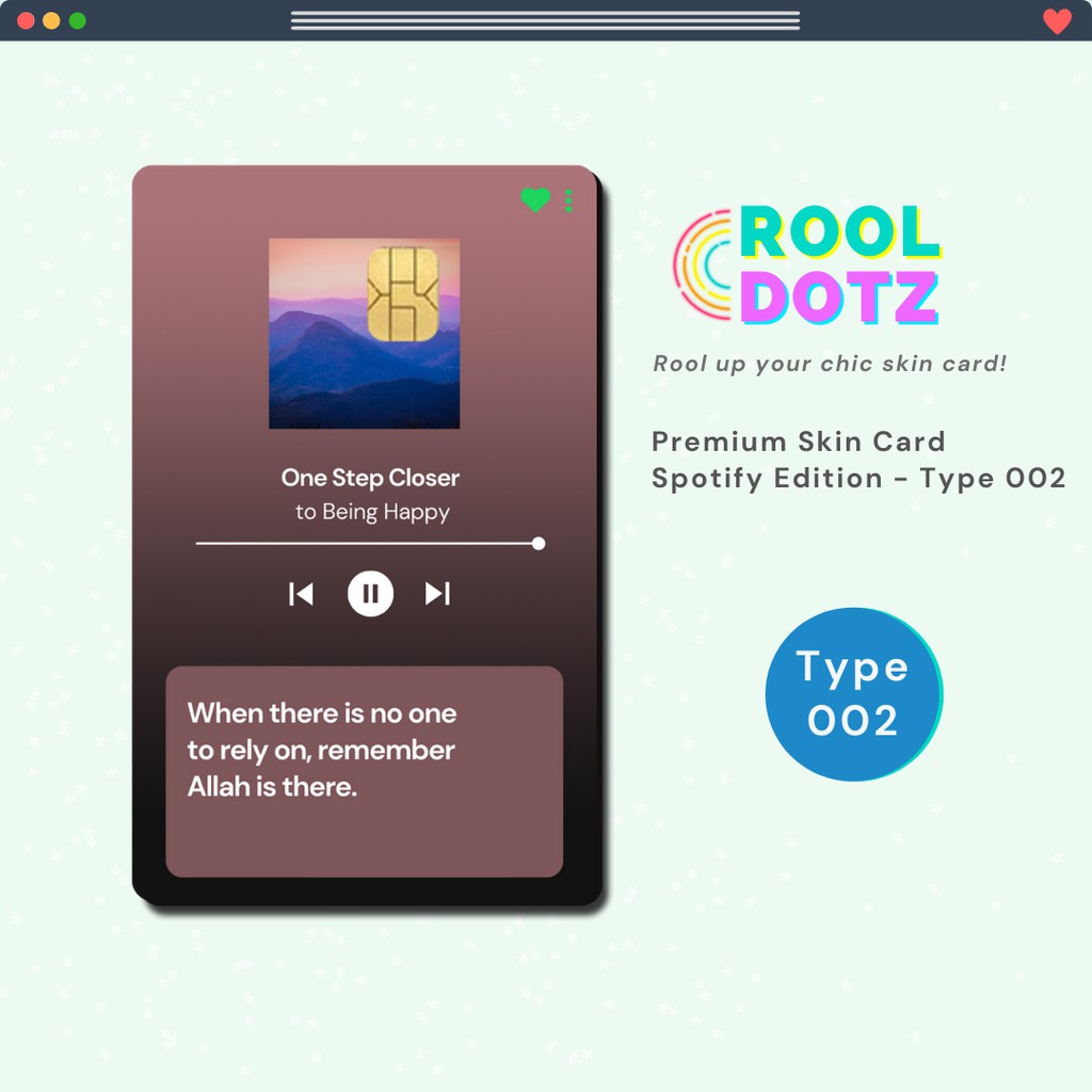 

PREMIUM SPOTIFY SKIN CARD ATM, Type 002, Motivation Card | ROOLDOTZ