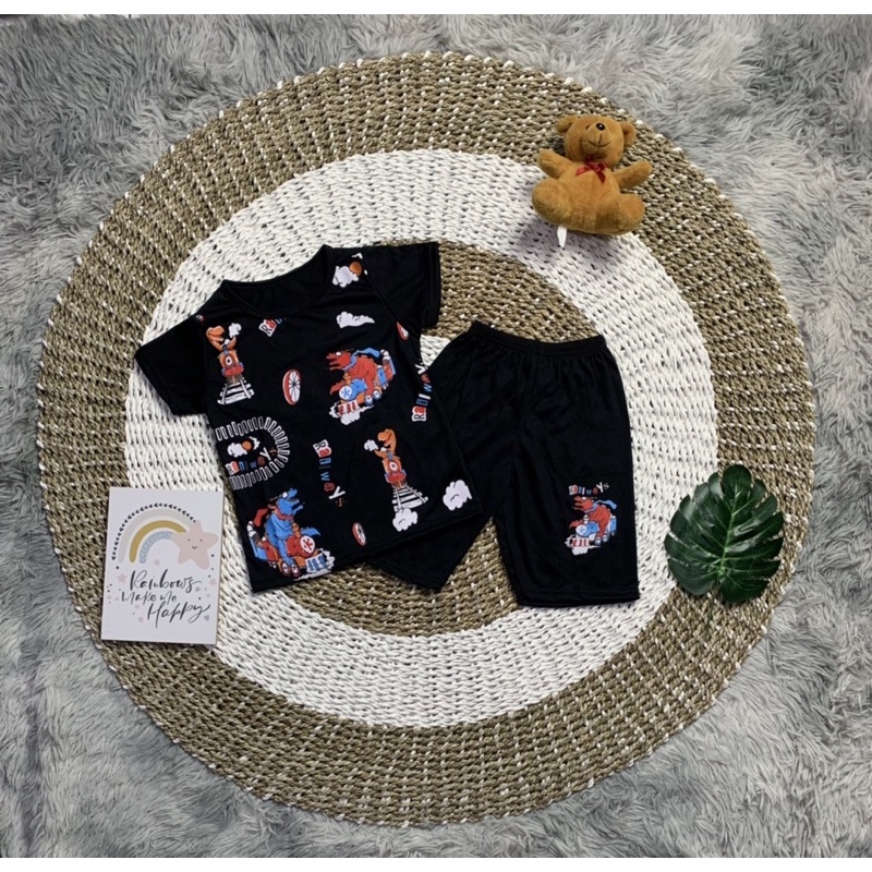 SETELAN DINO TRAIN USIA 0 BULAN - 7 TAHUN | SETELAN ANAK ANAK UNISEX | STELAN ANAK MURAH