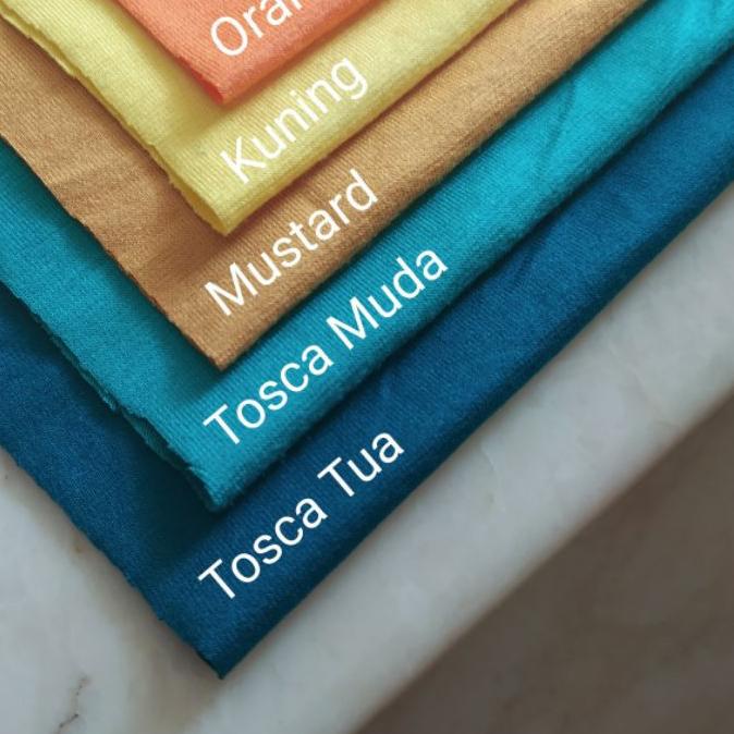 ➭ Bahan Kain Kaos Polos Katun Bambu Spandek (Cotton Bamboo Spandex) ♩