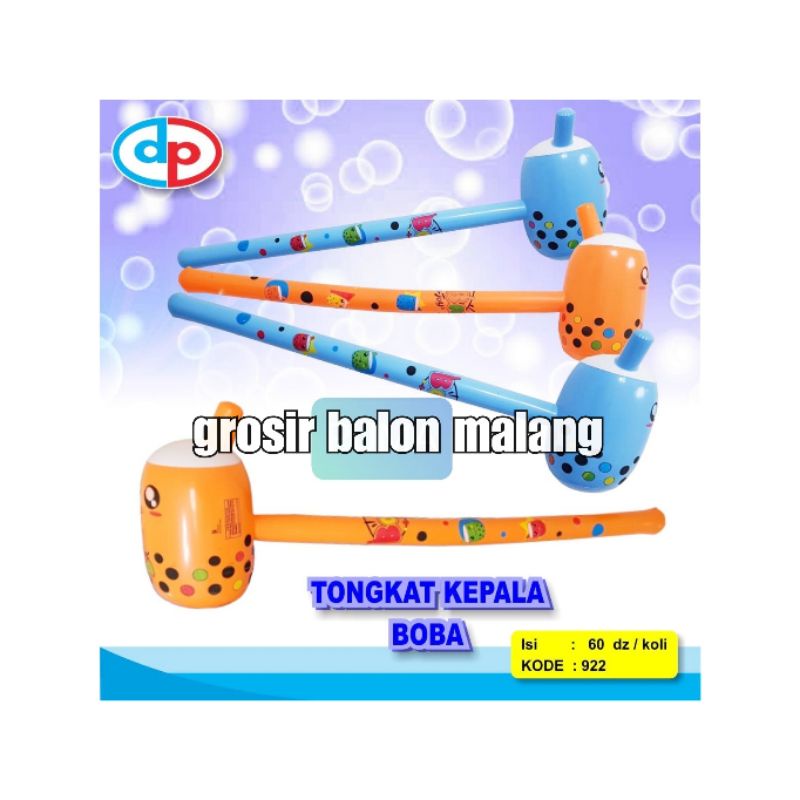 balon pvc tongkat palu pentung pentungan boneka kepala boba 100cm