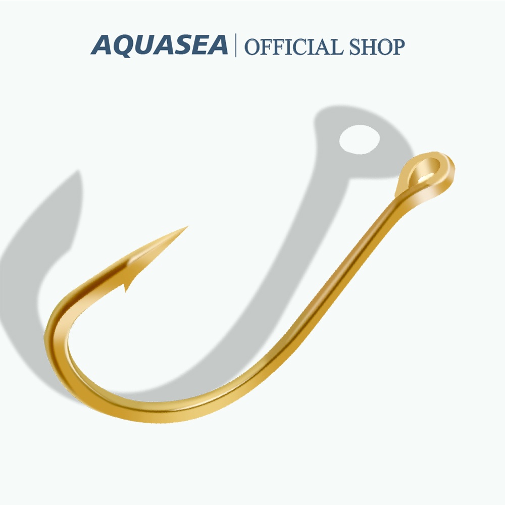 AQUASEA- Kail Pancing Gold isi 25pcs Kail Pancing Bahan Baja Karbon Kuat Untuk Air Tawar / Laut High Carbon Steel Barbed Fishing Hook Tackle Kail GFYD EMAS-1