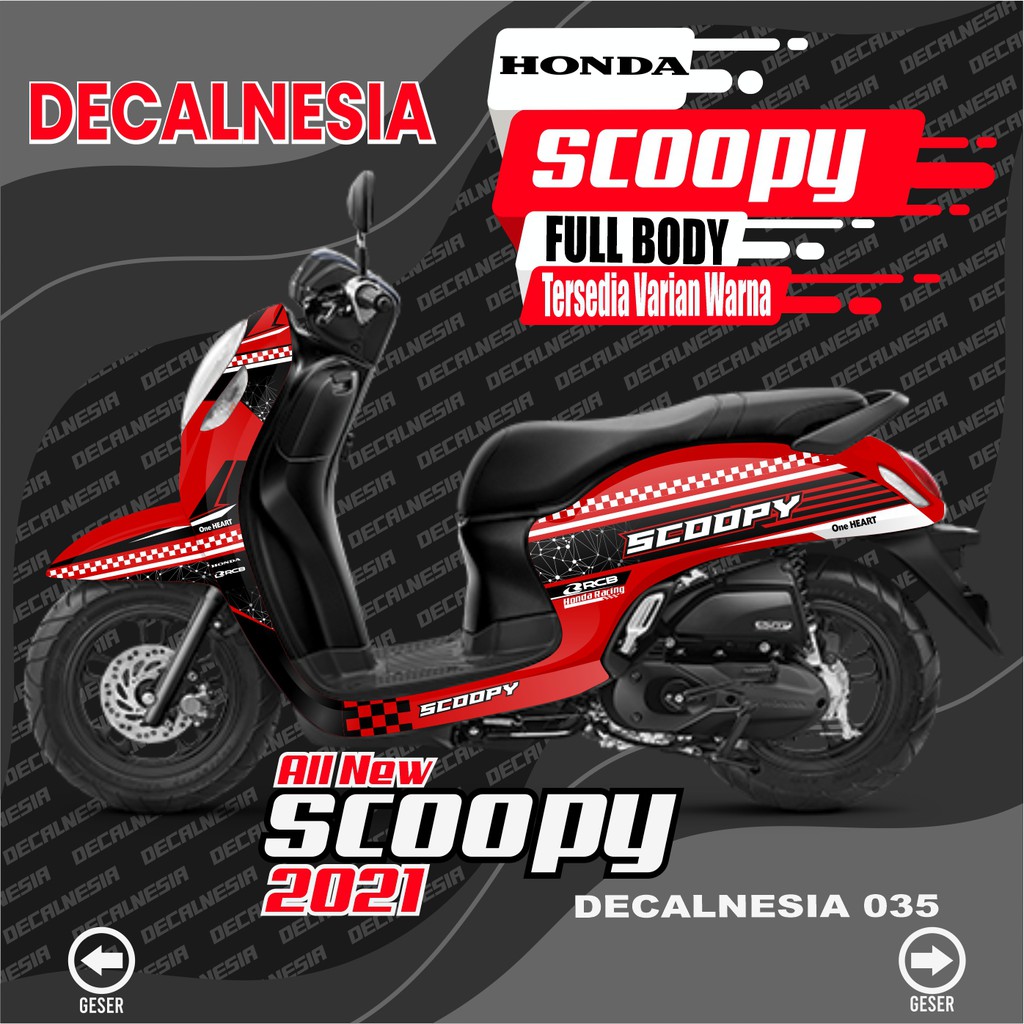 Stiker Full Body Scoopy 2021 Roadrace Variasi - Decal Motor Scoopy All New 2021 - Stiker Scopy 2021