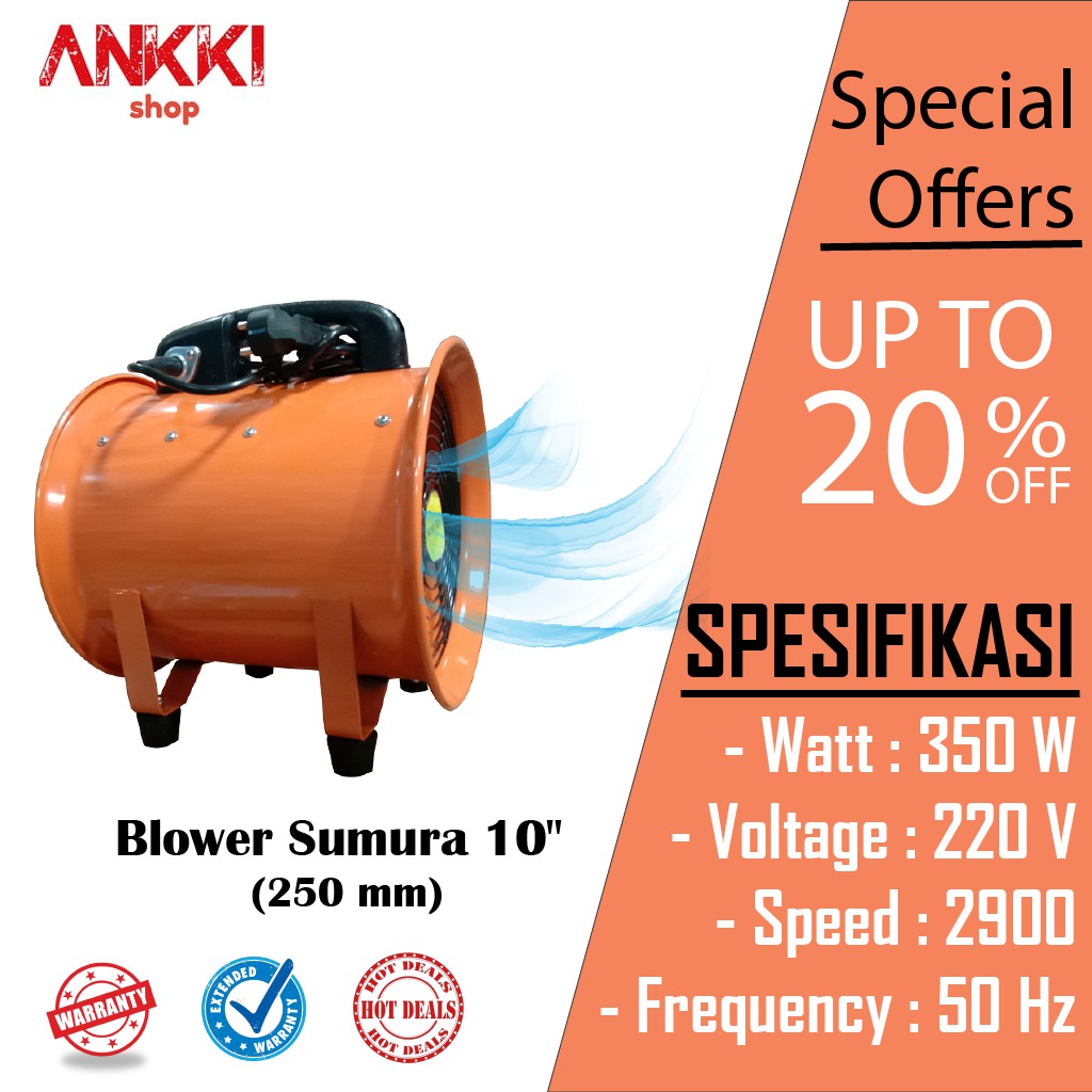 Sumura Portable Blower PVH-10" inch - Kipas Blower Exhaust Angin