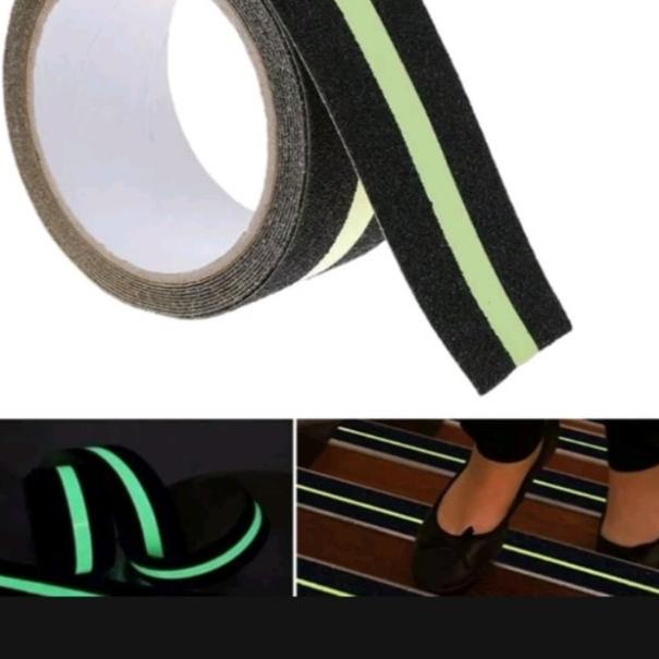 

♣ Anti Slip Tangga / Lakban Anti Licin Lantai Glow In The Dark 5Cm X 5 M ☇