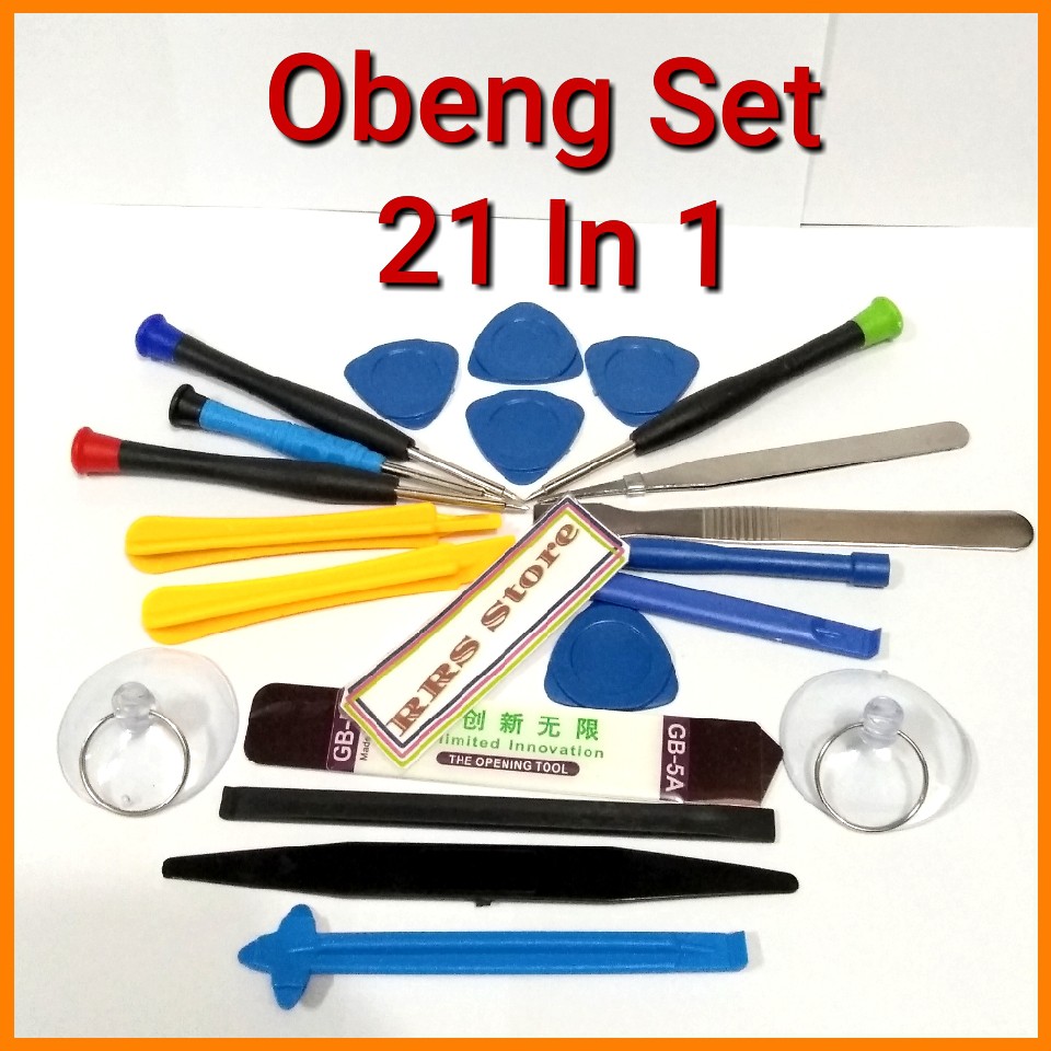 Obeng Set Handphone 21 in 1 Opening Tools Peralatan Service Hp GB-5A OBENG SET 21 IN 1 HP DAN LAINNY