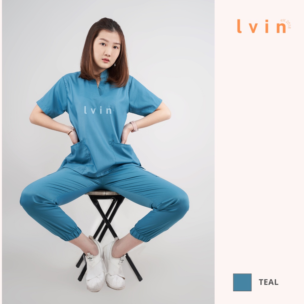 [ Lvin ] Vol II - Baju OKA Joger Mandarin Collar / Baju Jaga / Set Baju Celana Jaga Oka / Dokter Lengan Pendek / Baju OK / Dazzling series