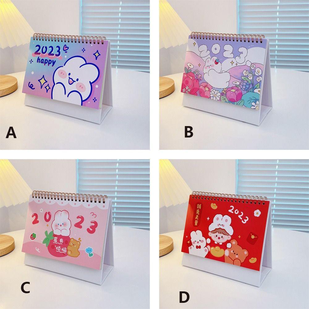Top 2023kalender Desktop Fashion Gambar Tangan Multi Fungsi Agenda Organizer